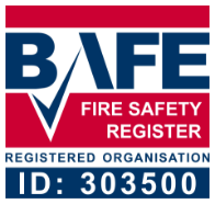 BAFE SP203-1 registered fire detection and alarm company logo
