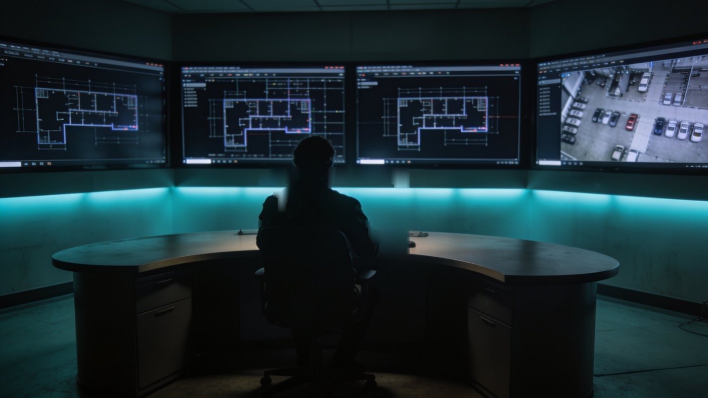 Alarm receiving centre monitoring fire and intruder alarm signals 24 hours a day